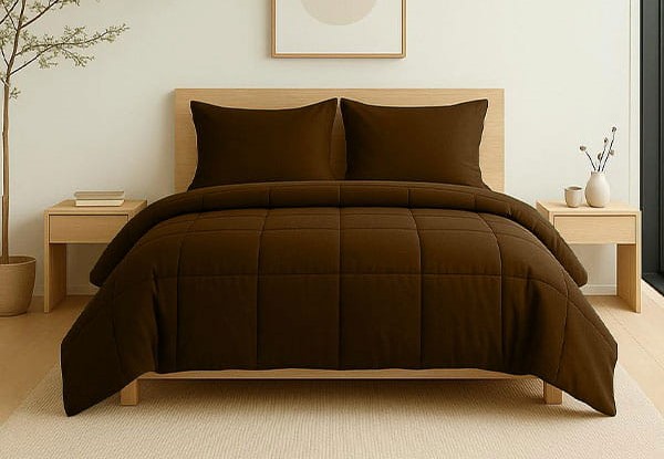 تصویر 2 از رو تختی قهوه‌ ای کلاسیک با طراحی شیک و گرم